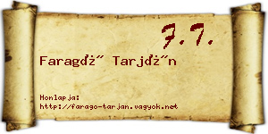 Faragó Tarján névjegykártya
