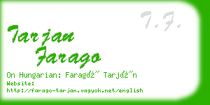 tarjan farago business card